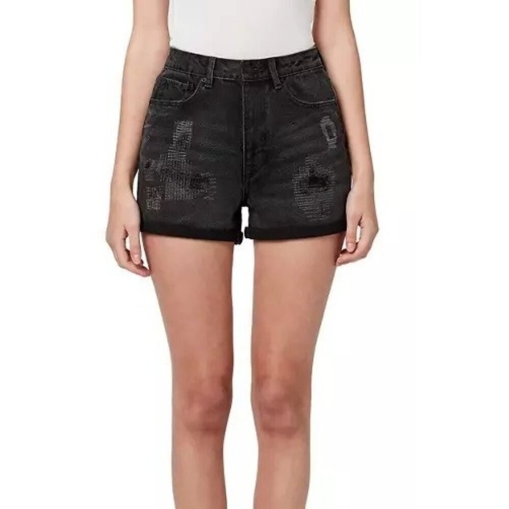 BUFFALO David Bitton Womens Joanna Size 30 High Rise Denim Distressed Shorts NEW